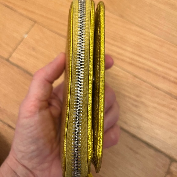 Balenciaga Gold Leather Trifold Wallet - Picture 9 of 15